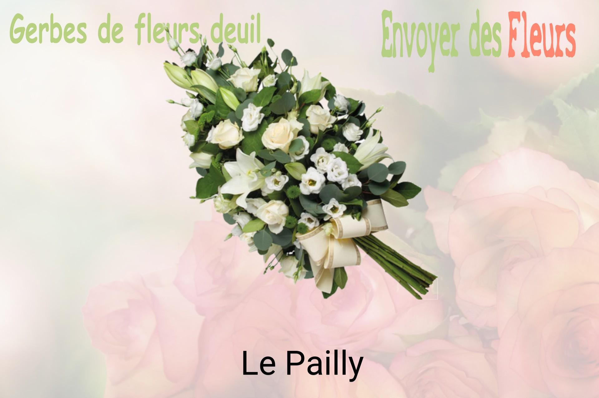 Gerbe de fleurs de deuil livrée à Le Pailly